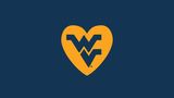 A gold and blue wallpaper depicting the "Flying WV" in a heart